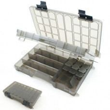 TWO TIER LARGE CLEAR TACKLE BOX (D002)