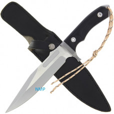14 inch Last Blood LB1 Carved Wood Handle, 6mm Blade Thickness, Movie Style Knife Supplied with Sheath