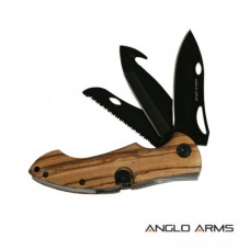 8 inch Lock Knive Zebrawood Multi Tool With Three Blades C-818