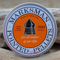 Marksman Pointed .22 calibre Air Gun Pellets 5.5mm 15.5 grains Tin of 500